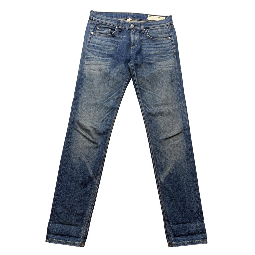 Rag & Bone Dre Boyfriend Jeans Womens 26x29 Blue Bradford Wash Stretch Mid Rise